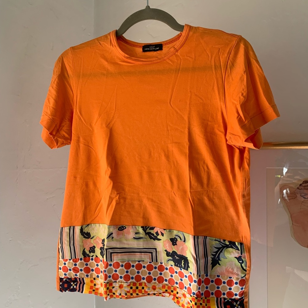 Vintage Comme des Garçons Tricot silk patch t shirt